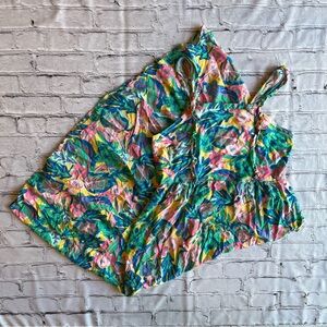 Cat & Jack Girls Floral Tropical Dress XL 14/16 Summer Vacation Beach Casual